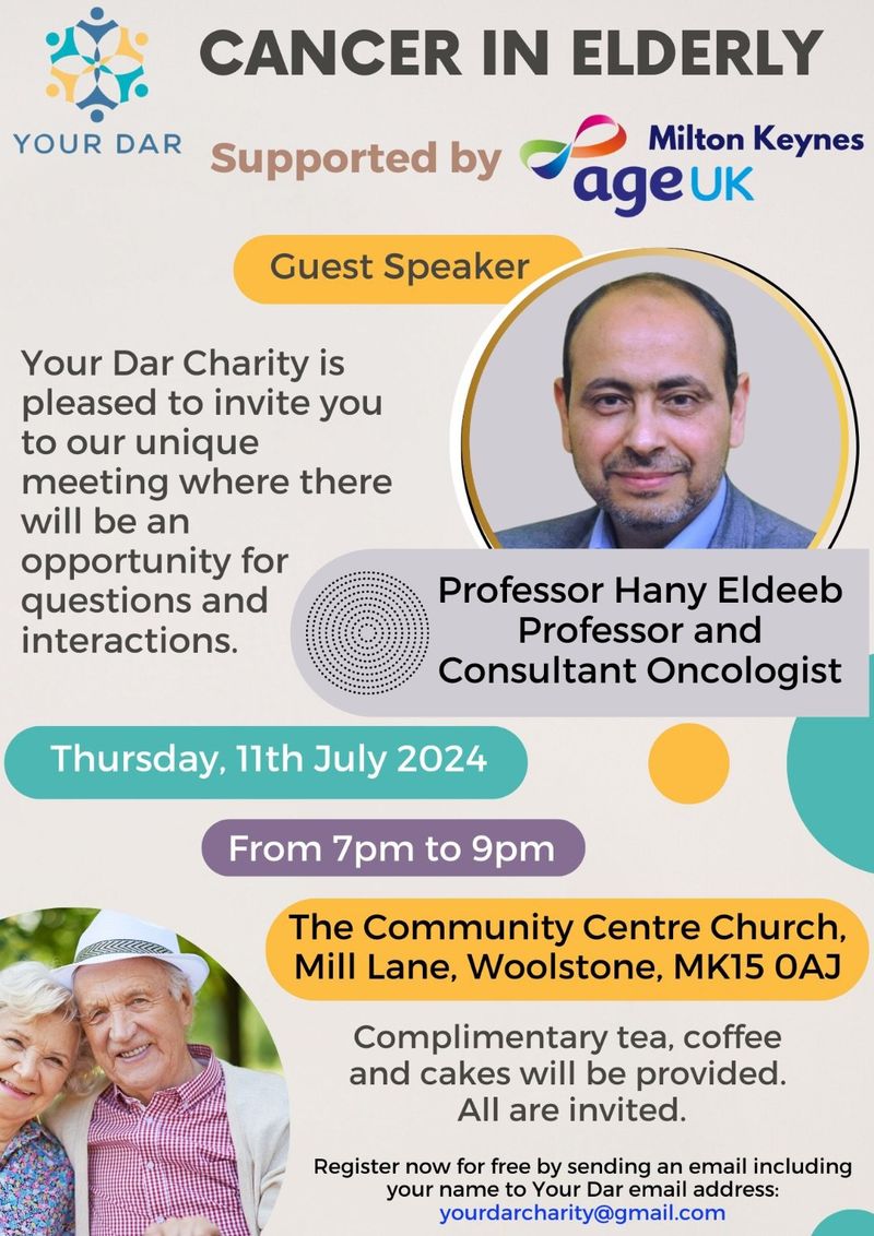 Event poster: Cancer in Elderly, an informative session